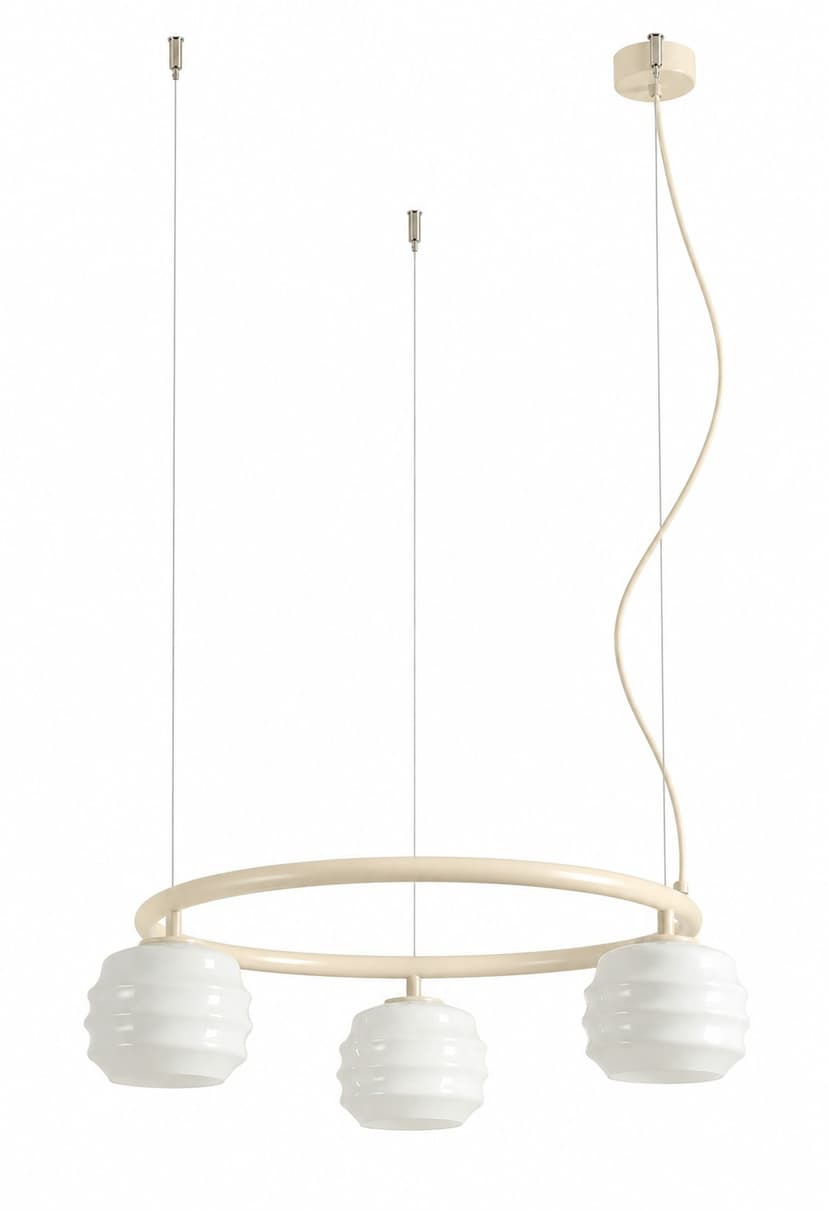 Pendant lamp Puff 3 Ring Cotton, Artera