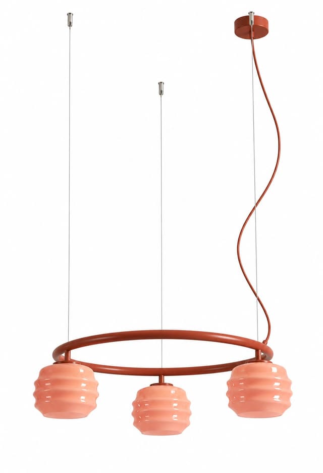 Pendant lamp Puff Glaze 3 Ring Terra, Artera - DIMENSION