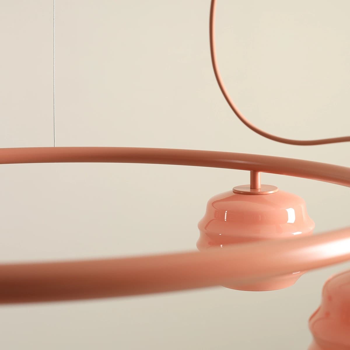 Pendant lamp Puff Glaze 5 Ring Coral, Artera - 402183