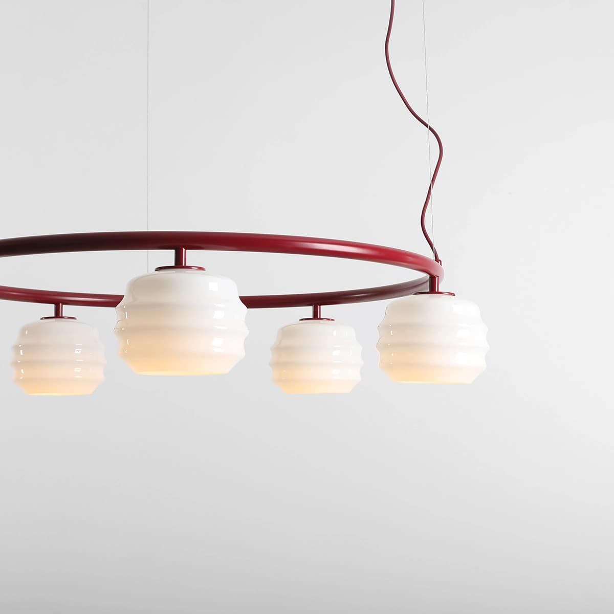 Pendant lamp Puff 5 Ring Red Wine, Artera - 402193