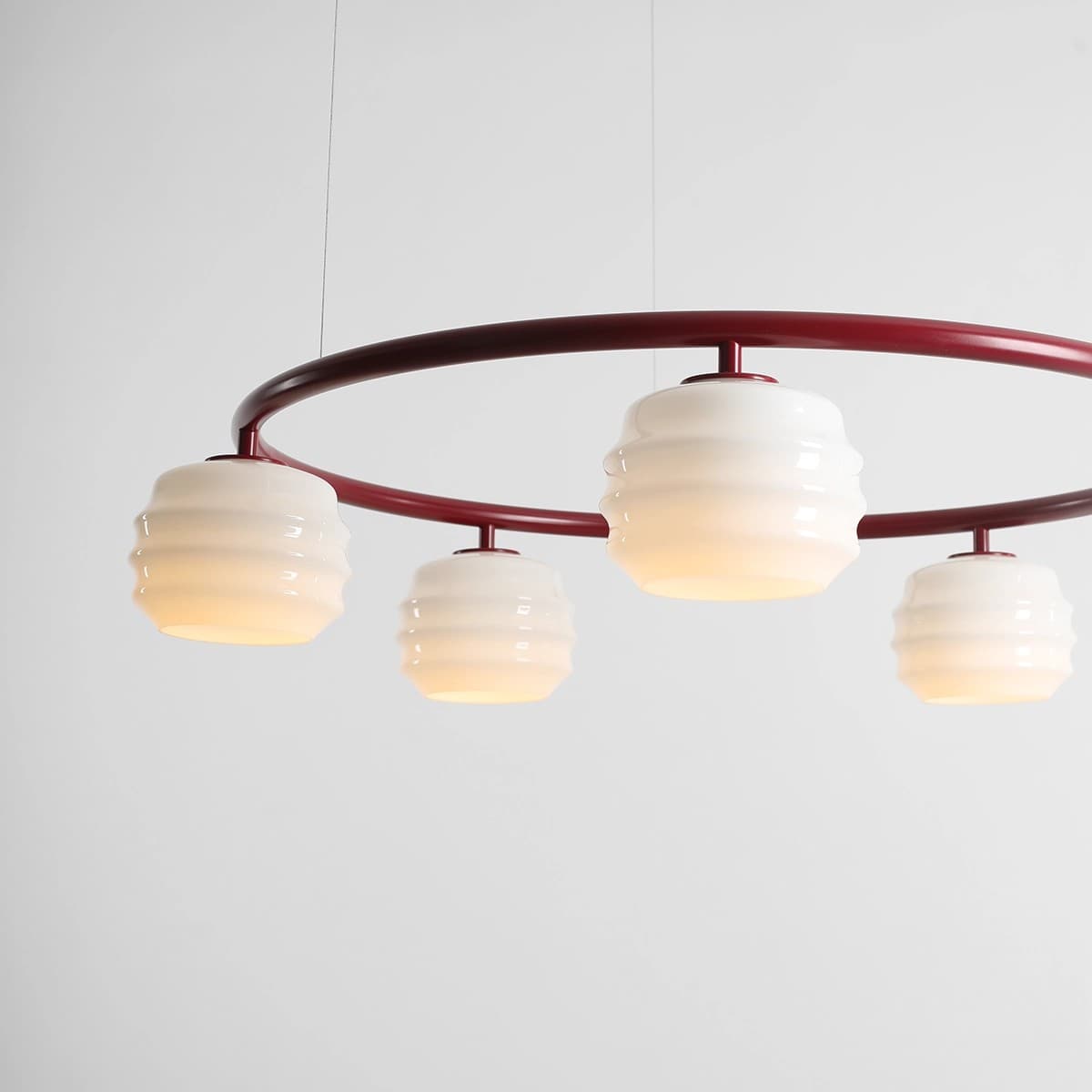 Pendant lamp Puff 5 Ring Red Wine, Artera - 402194