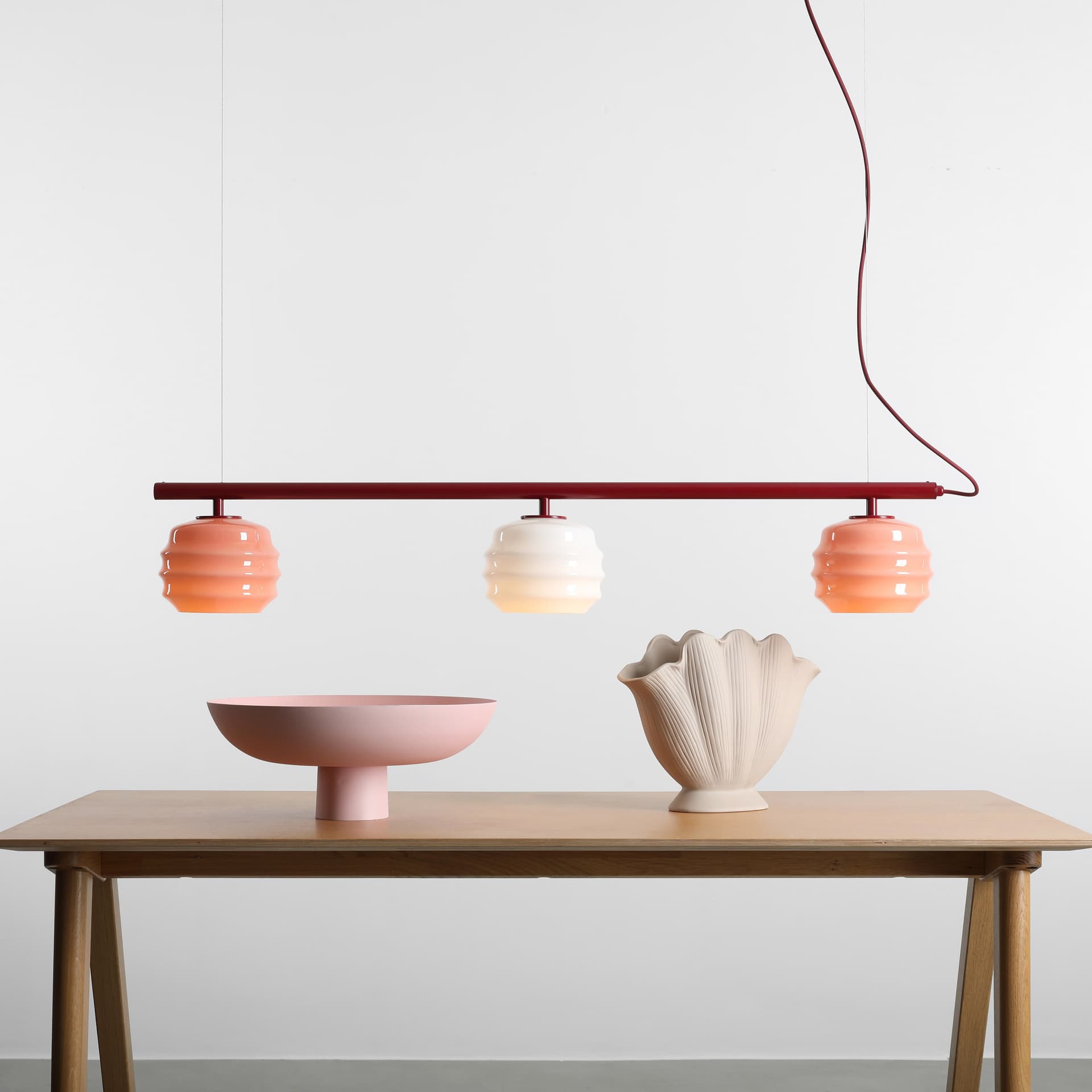 Pendant lamp Puff 3 Red Wine, Artera - 402203