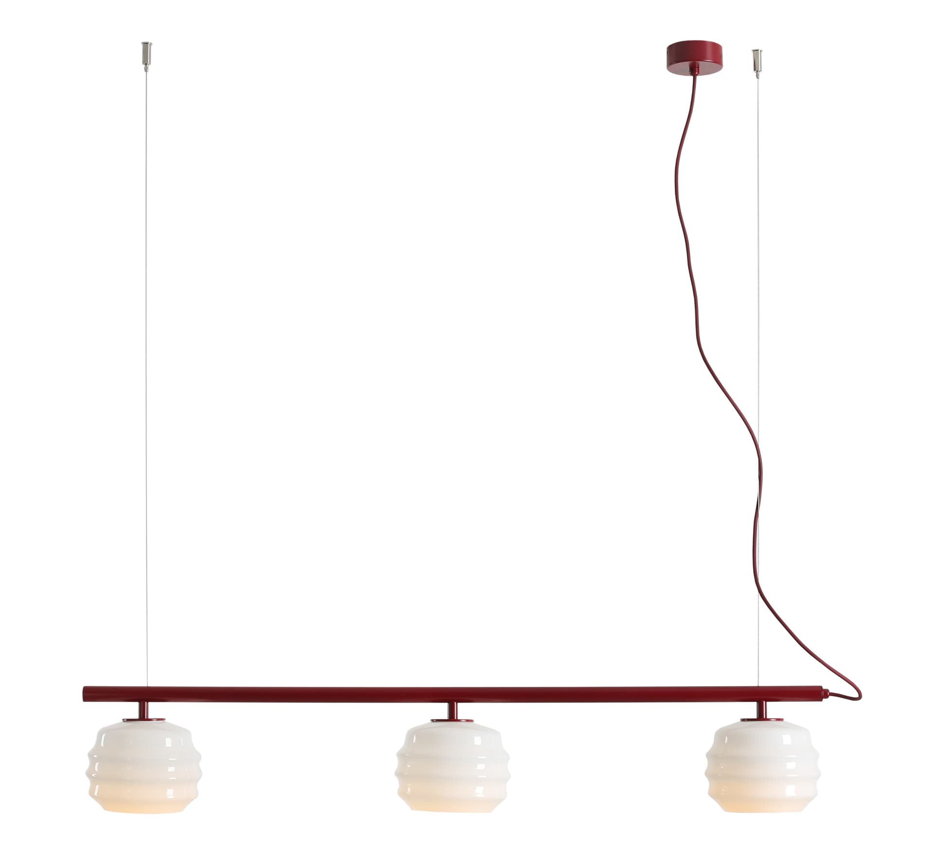 Pendant lamp Puff 3 Red Wine, Artera