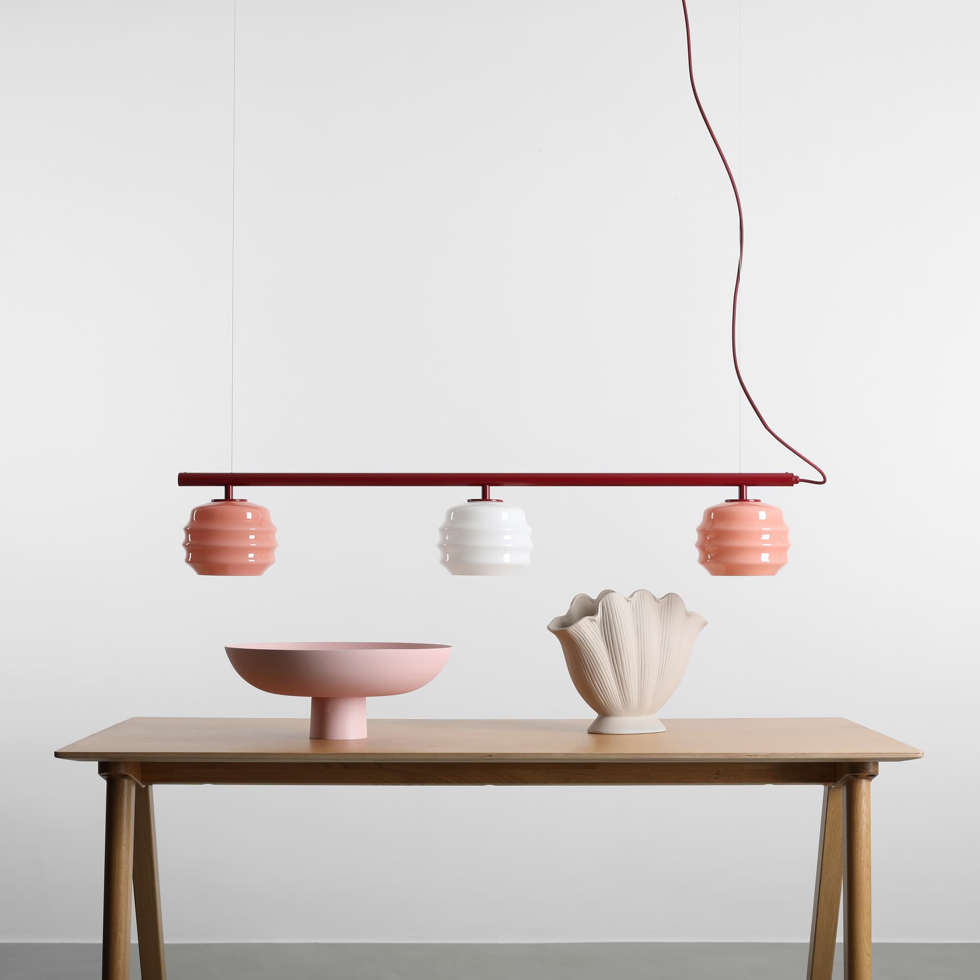 Pendant lamp Puff 3 Red Wine, Artera - 402202
