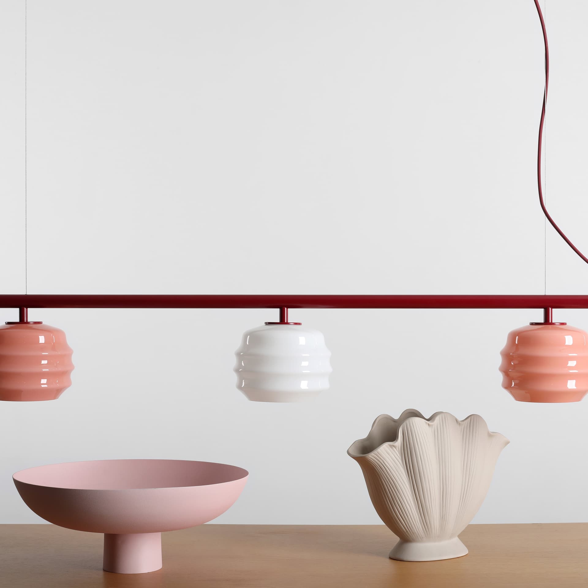 Pendant lamp Puff 3 Red Wine, Artera - 402204