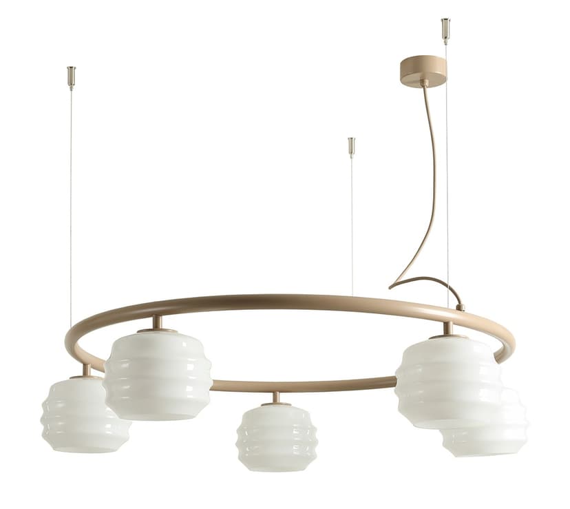 Pendant lamp Puff 5 Ring beige, Artera