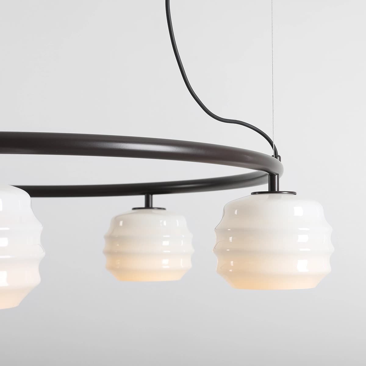 Pendant lamp Puff 5 Ring Mokka, Artera - 402238