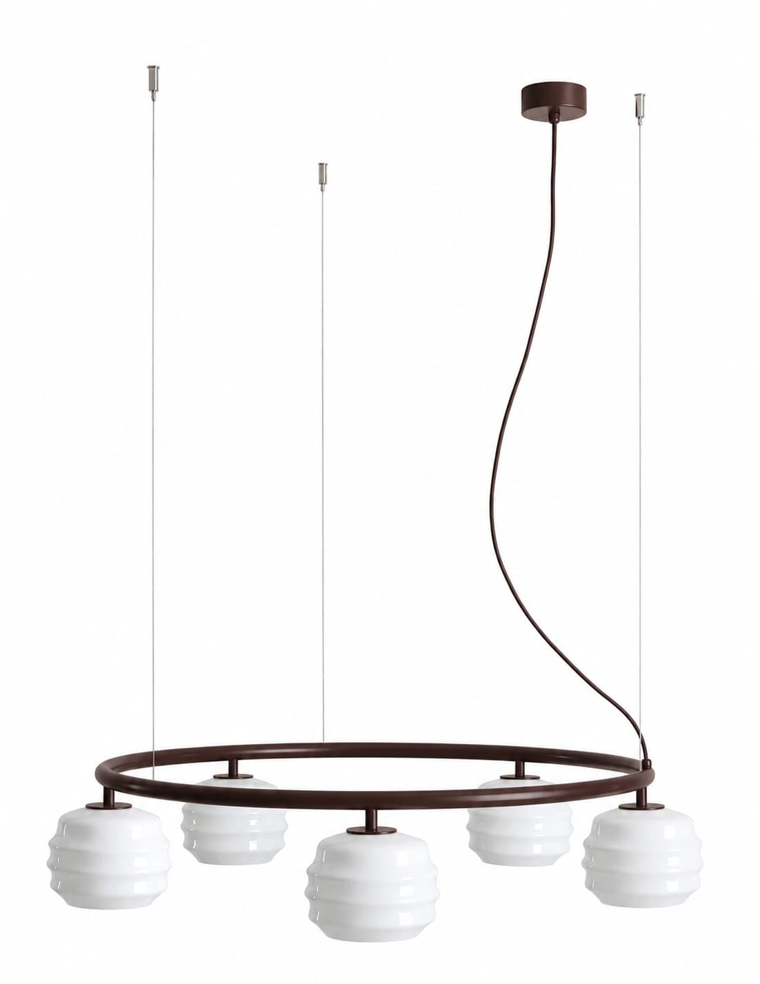 Pendant lamp Puff 5 Ring Mokka, Artera - 402236