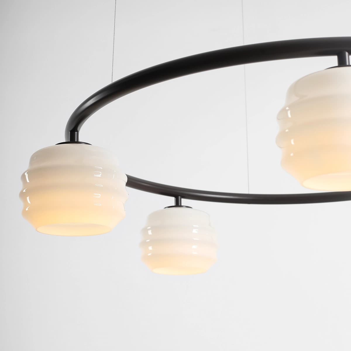 Pendant lamp Puff 5 Ring Mokka, Artera - 402237