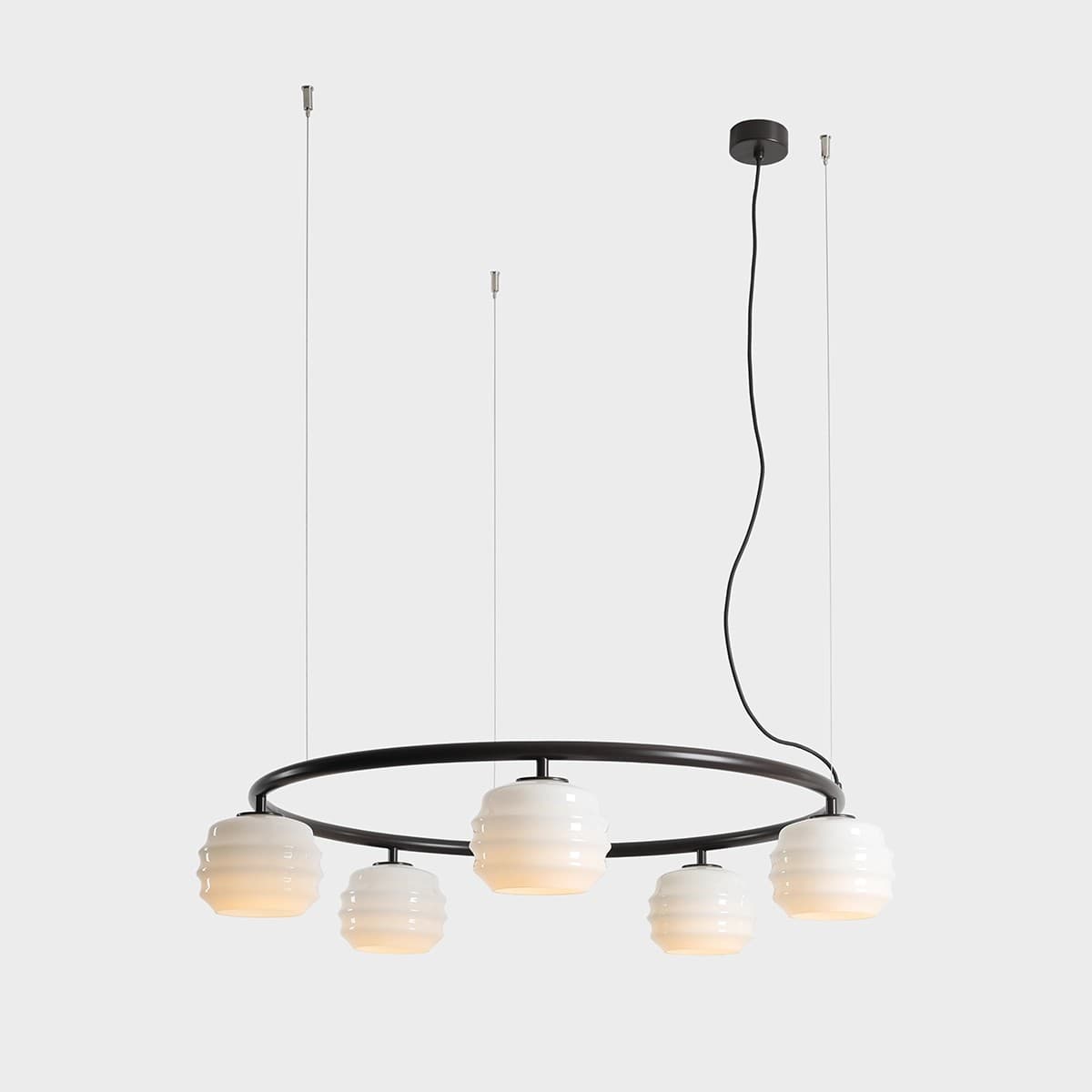 Pendant lamp Puff 5 Ring Mokka, Artera - 402239