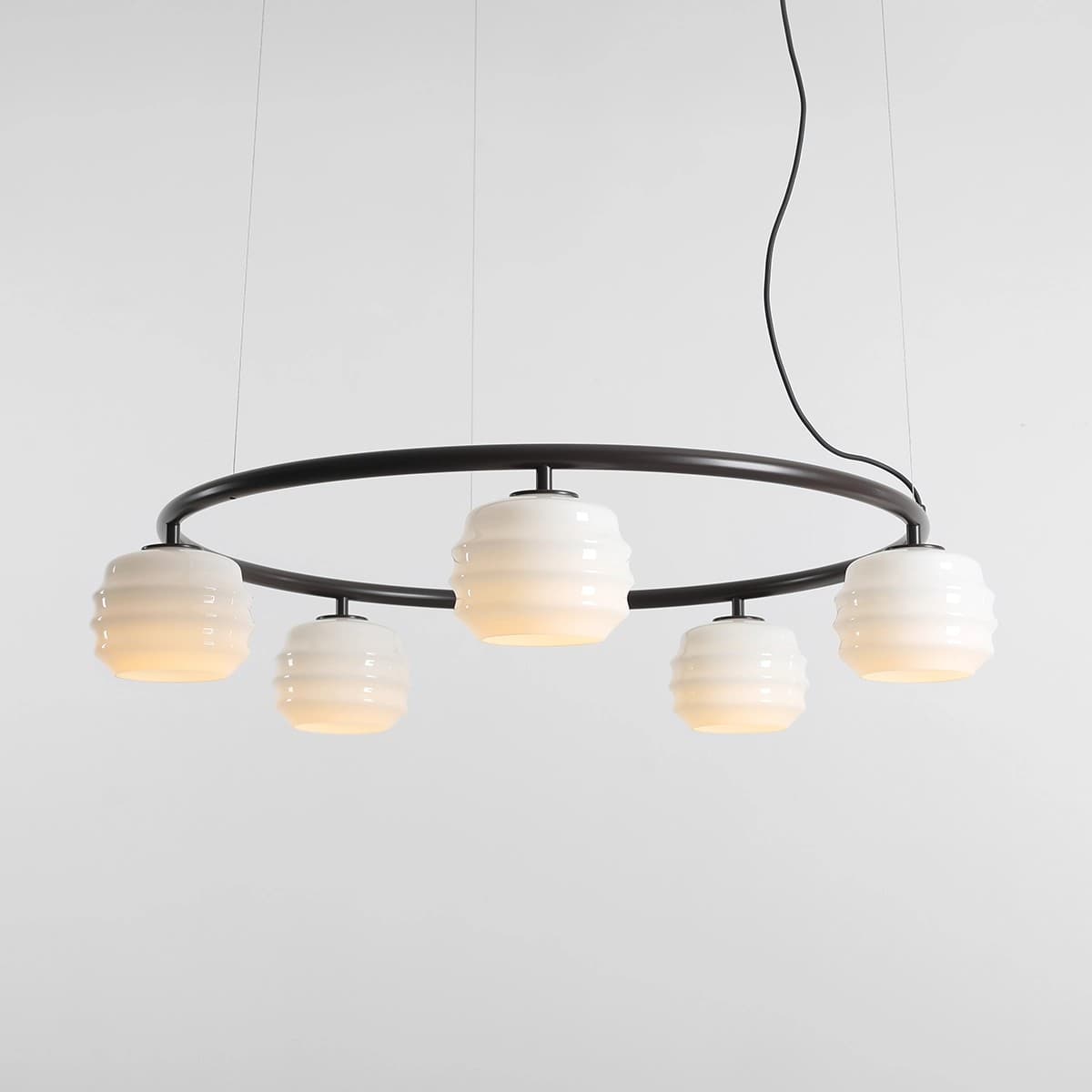 Pendant lamp Puff 5 Ring Mokka, Artera - 402235