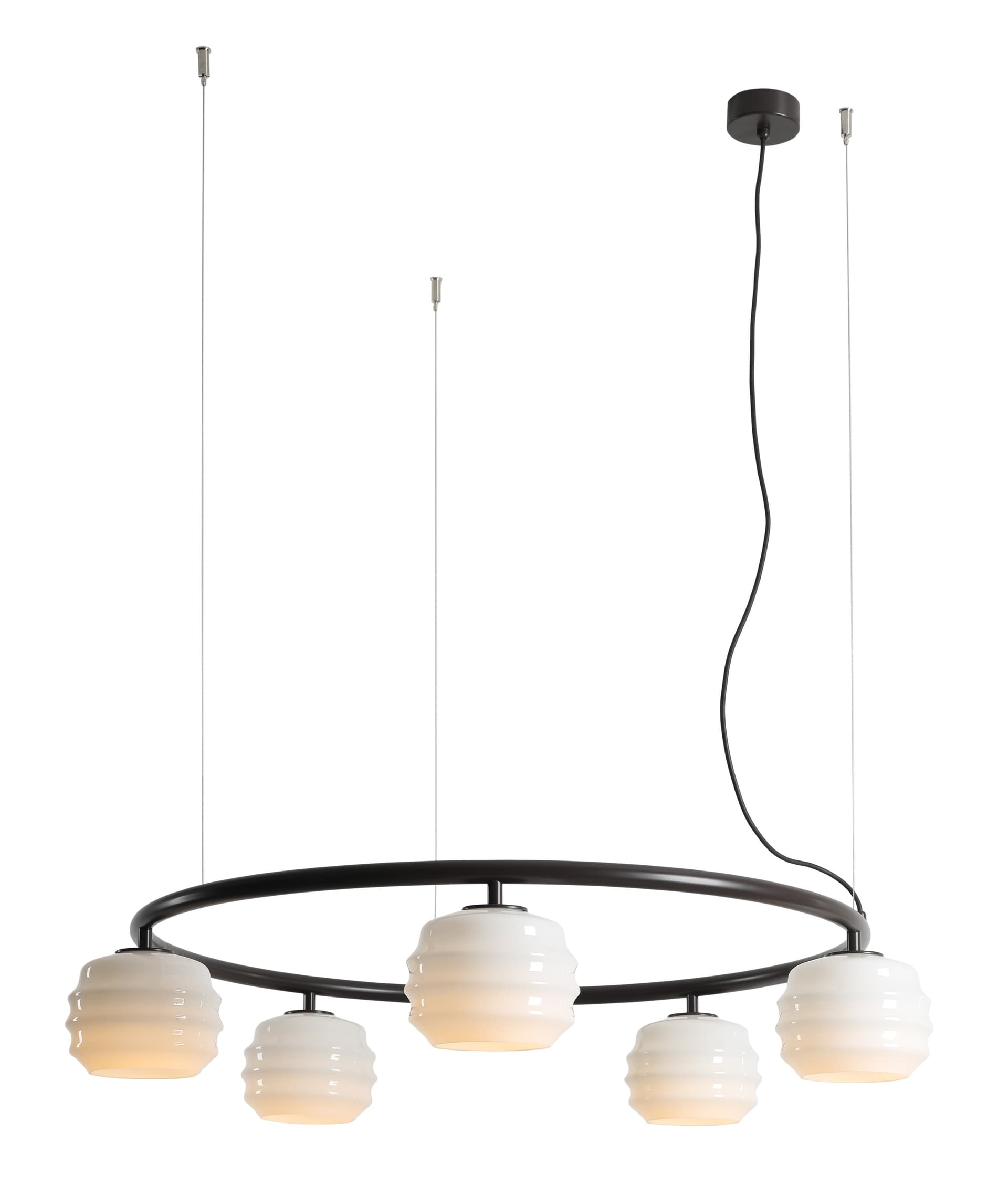 Pendant lamp Puff 5 Ring Mokka, Artera