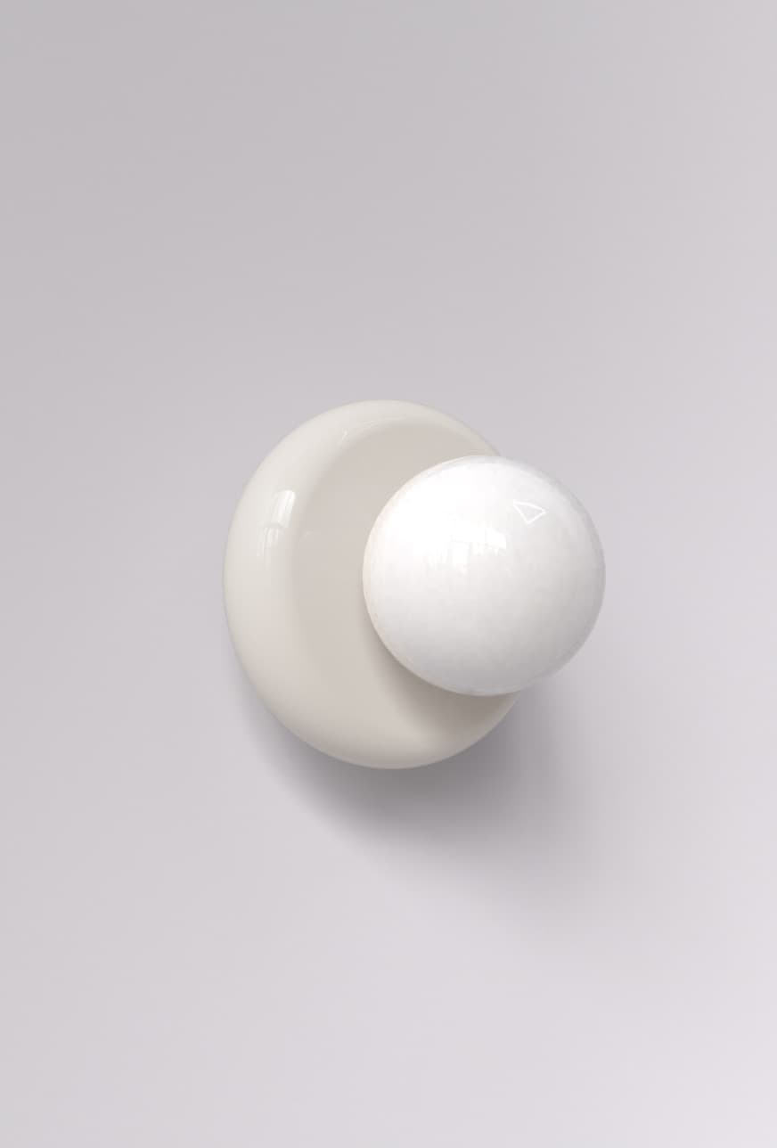 Kinkiet porcelanowy Neso biały, Nodi Studio - 90470