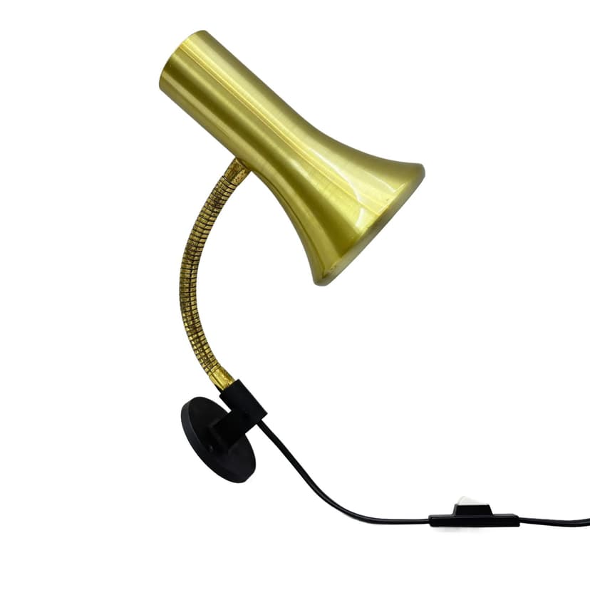 Kinkiet, złoty, metal, Szwecja, lata 70.