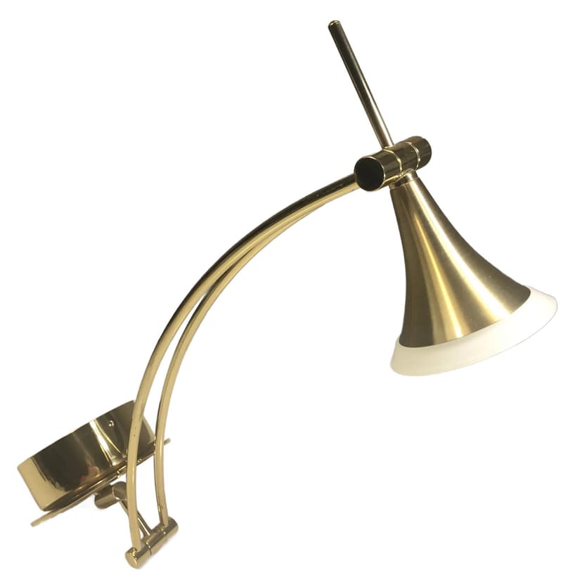 Kinkiet, złocony mosiądz, szkło, B+M Leuchten, Niemcy, lata 90.