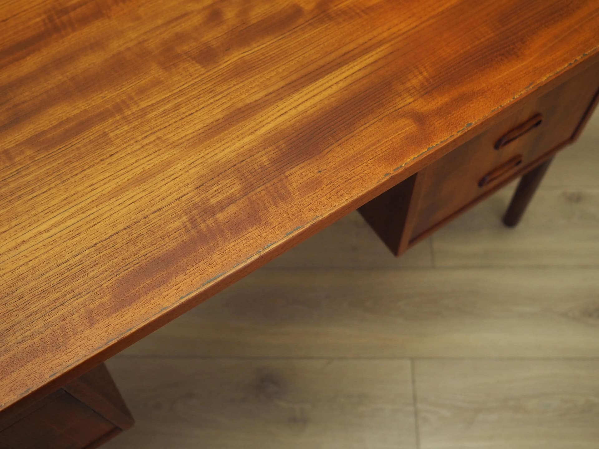 Biurko, teak pomarańczowy, Dania, lata 60. - 36158