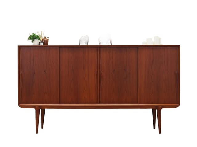 Highboard model 19, brown teak, Omann Jun, Denmark, 1970s. - DIMENSION
