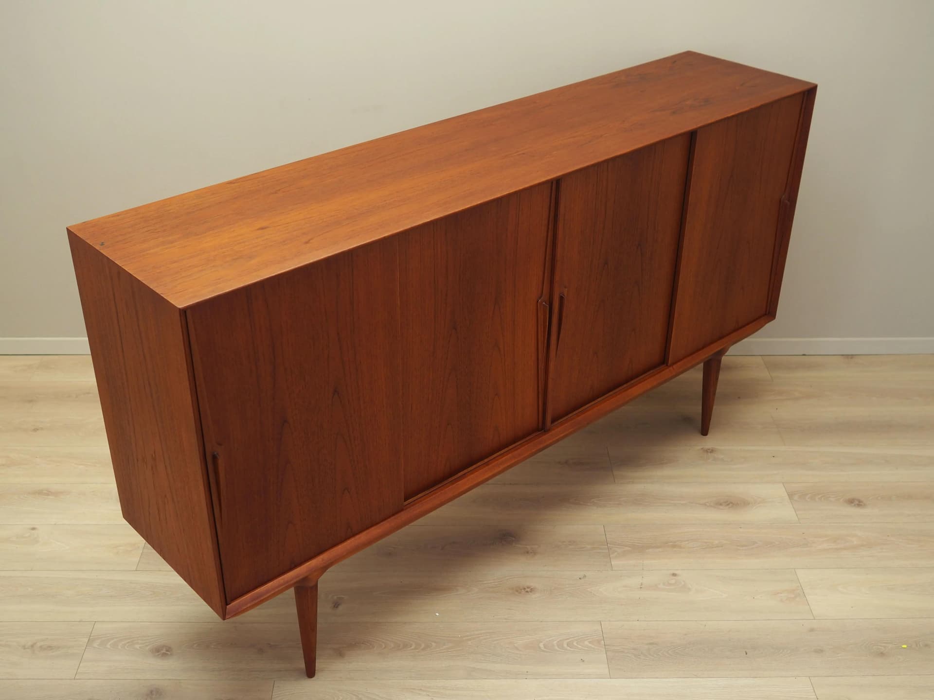 Highboard model 19, brown teak, Omann Jun, Denmark, 1970s. - 37335