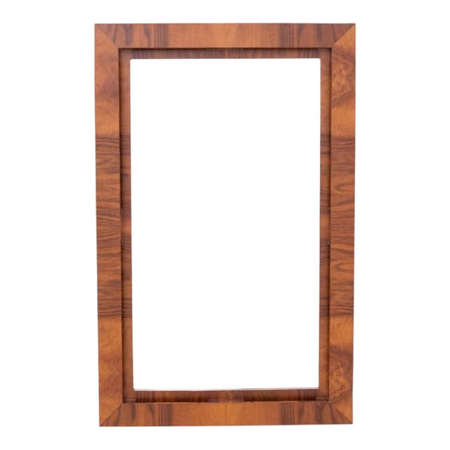 Lustro ścienne Art Deco, orzech brązowy, Polska, lata 60. - WYMIARY