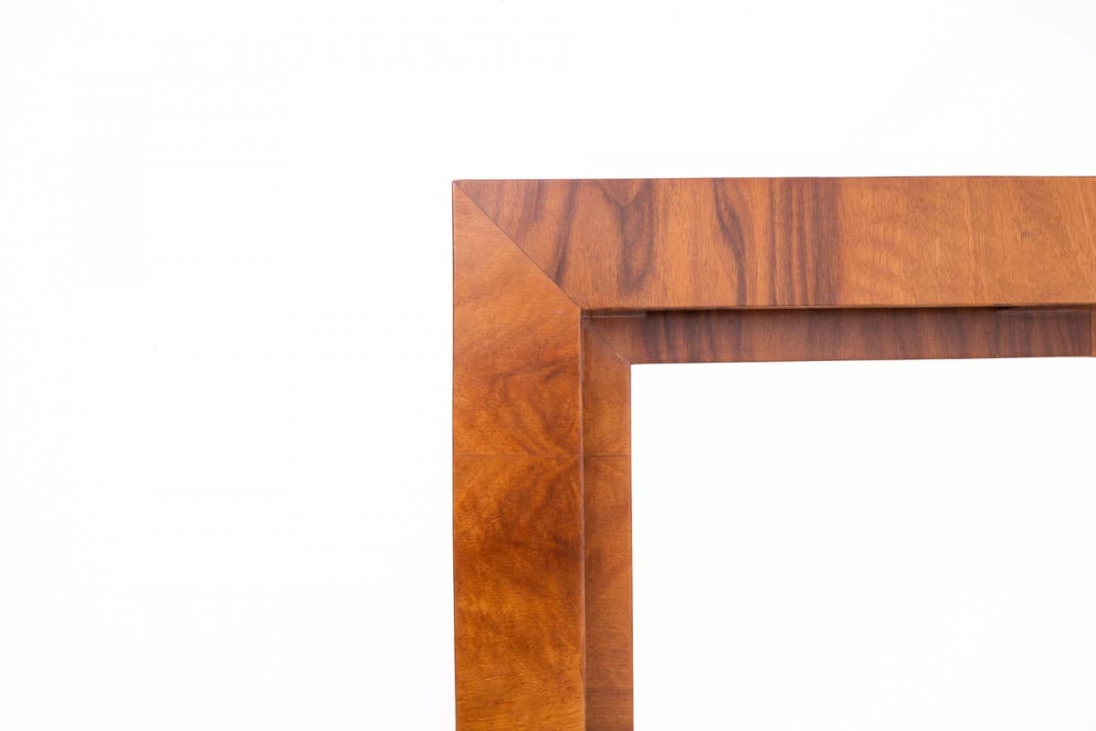 Lustro ścienne Art Deco, orzech brązowy, Polska, lata 60. - 76631