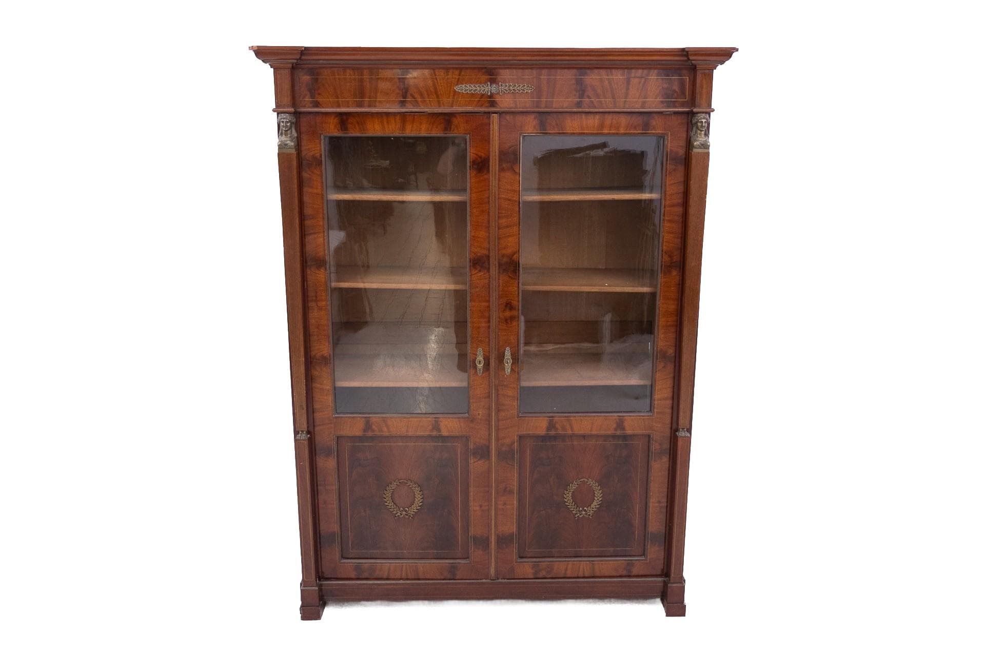 Biblioteka Empire, mahoń maroon, Francja, XIX wiek