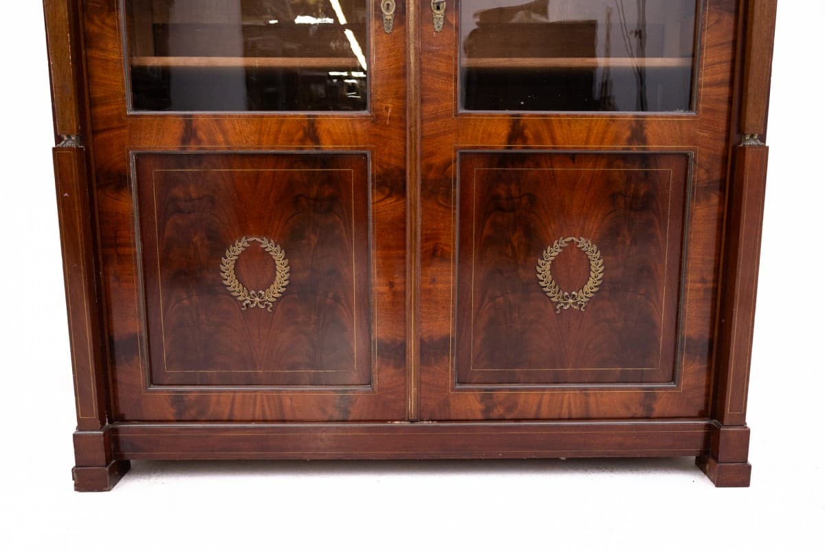 Biblioteka Empire, mahoń maroon, Francja, XIX wiek - 78085