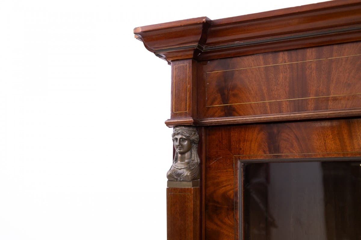 Biblioteka Empire, mahoń maroon, Francja, XIX wiek - 78082