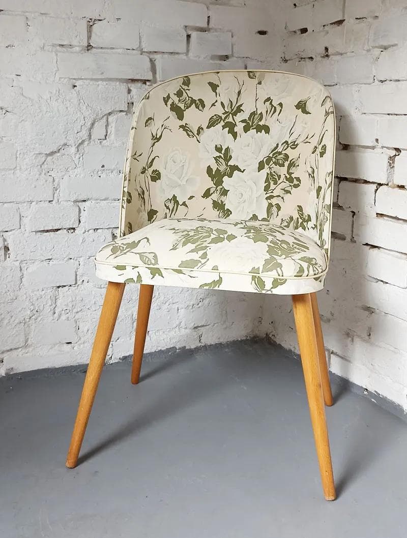 Krzesło patyczak, beżowy, drewno, Niemcy, lata 60. - 39654