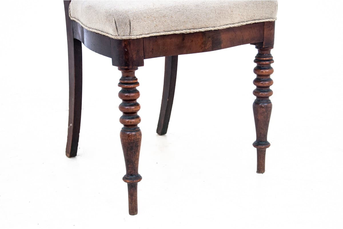 Ciemnobrązowe drewniane krzesło, Europa Zachodnia, barok, koniec XIX wieku - 47269