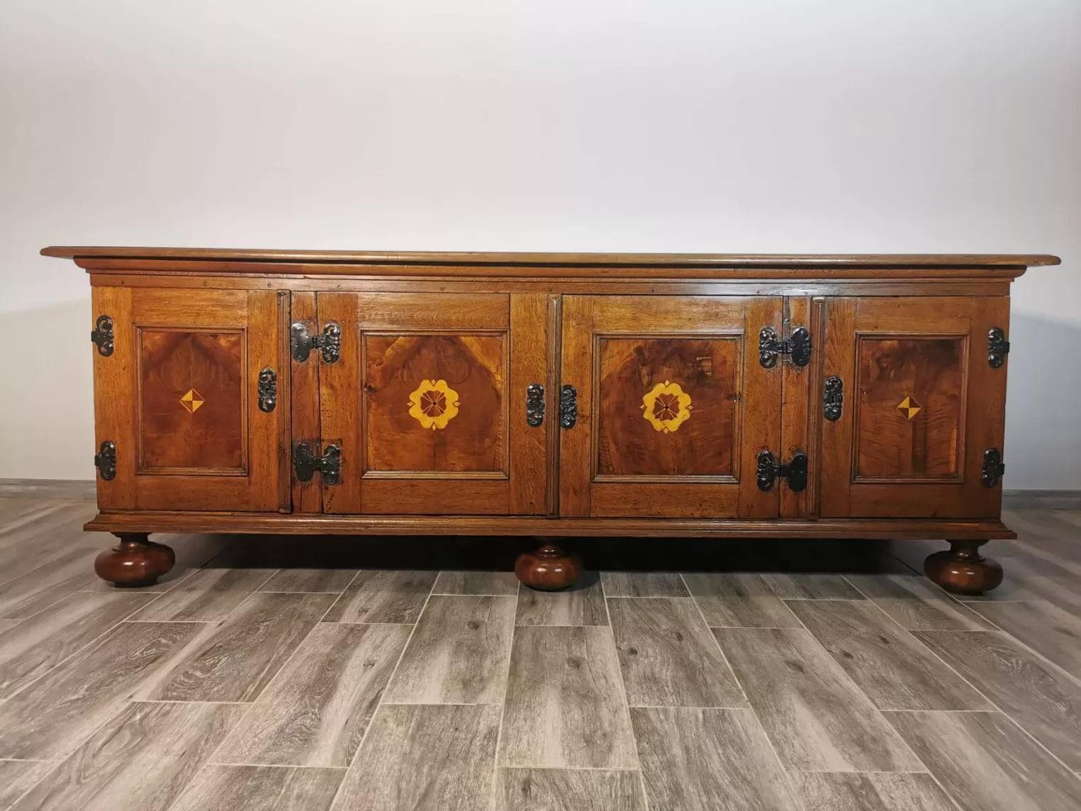 Komoda barokowa, brązowy ciemny, drewno, XVIII w. - 49241