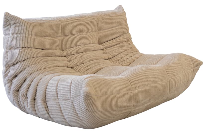 Sofa Togo dwuosobowa, cord beżowy