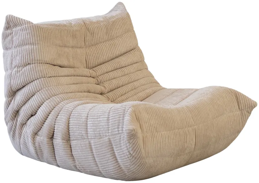 Fotel wypoczynkowy Togo, cord beżowy