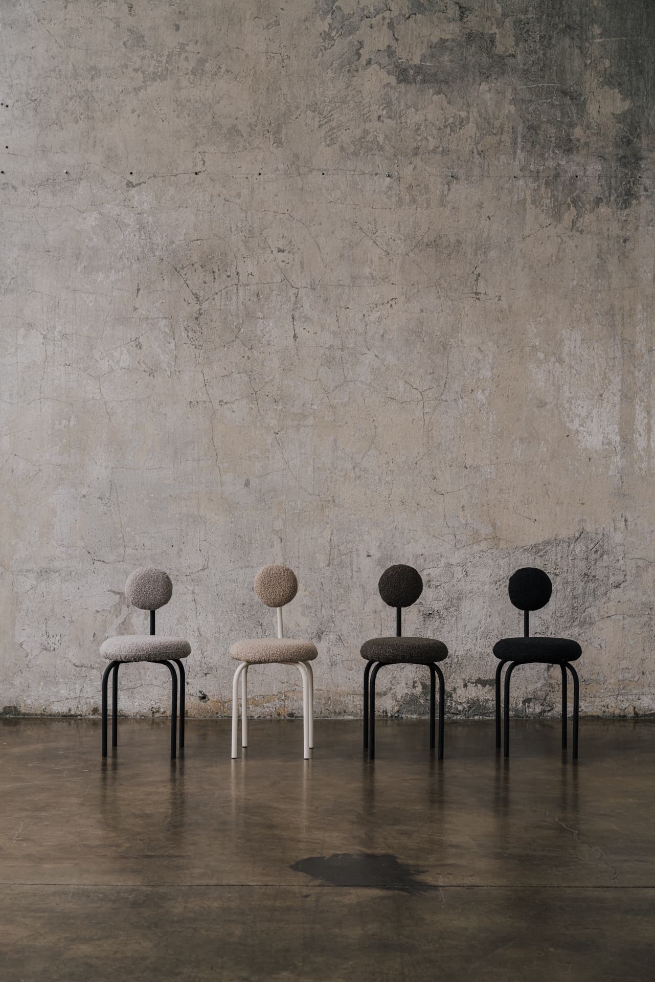 Krzesło tapicerowane boucle Tofffee Object077, NG Design - 62918