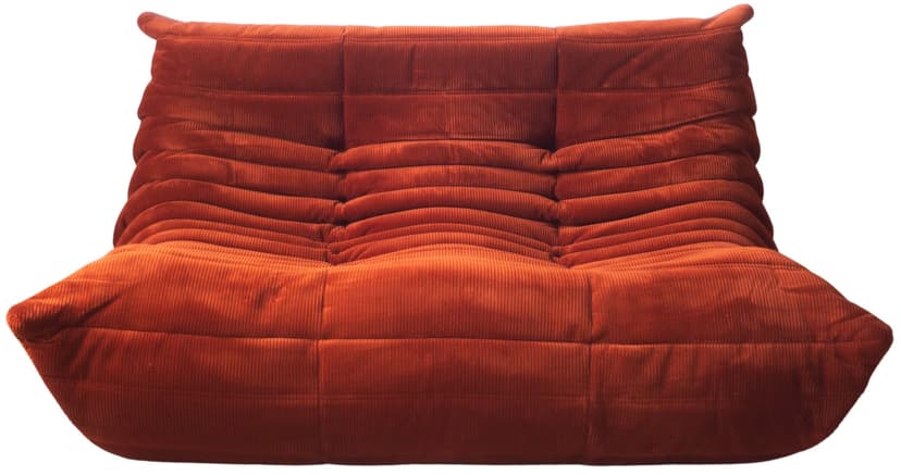 Sofa Togo dwuosobowa, cord bursztyn