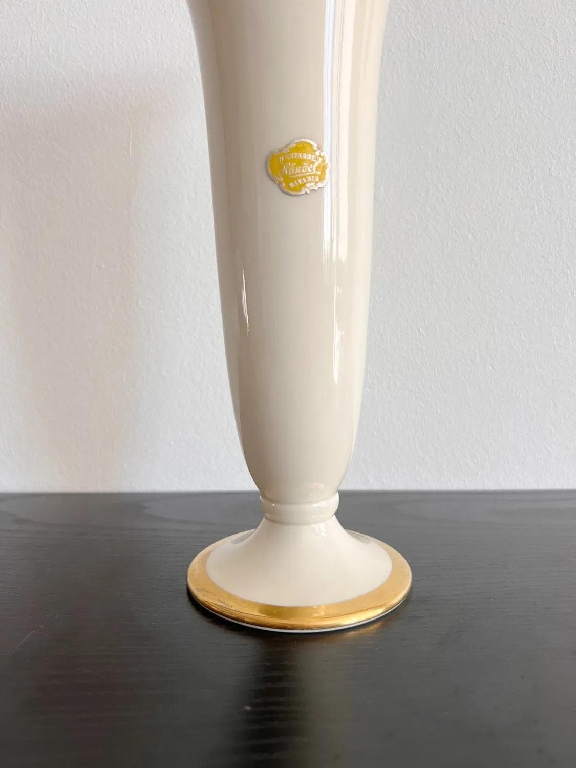 Wazon modernistyczny, ecru, porcelana, Niemcy, lata 60. - 73322