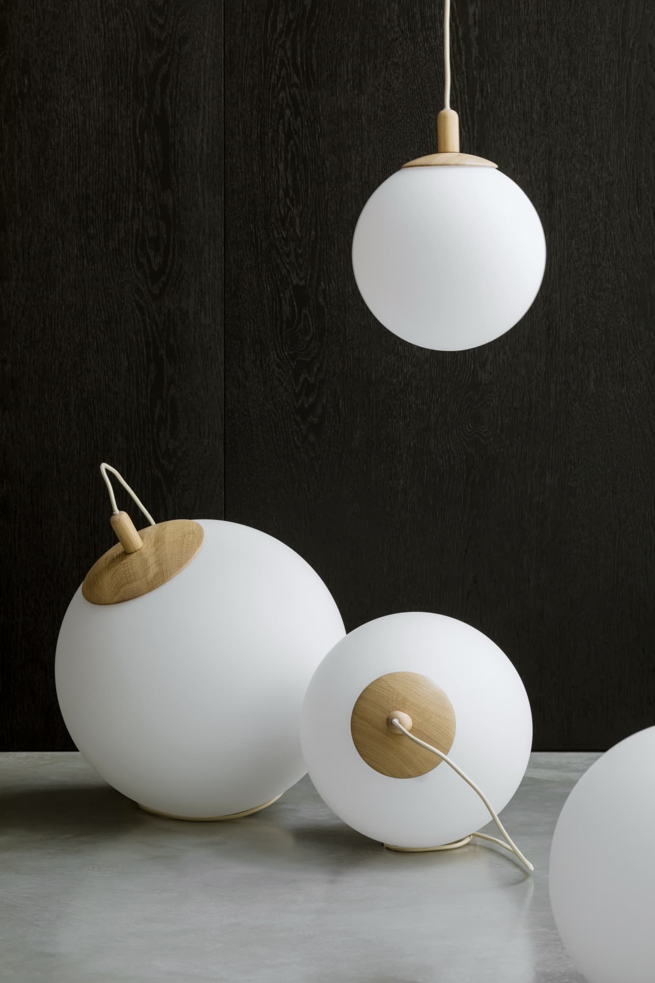 Lampa wisząca ALUR WOOD L Ø40 cm dąb, Kaspa - 6636