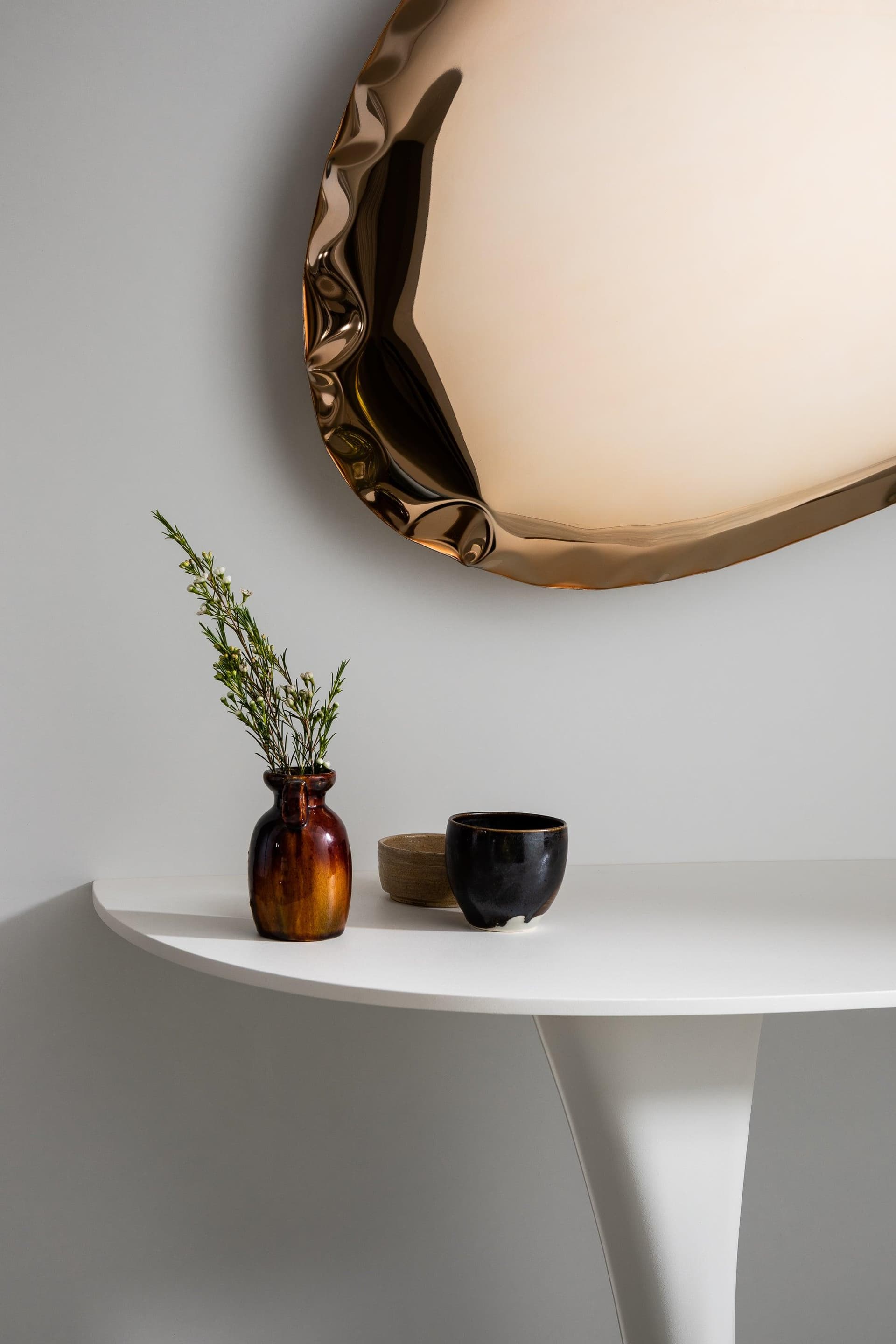 TAFLA O wall mirror, golden, O6, Zieta Studio - 120981