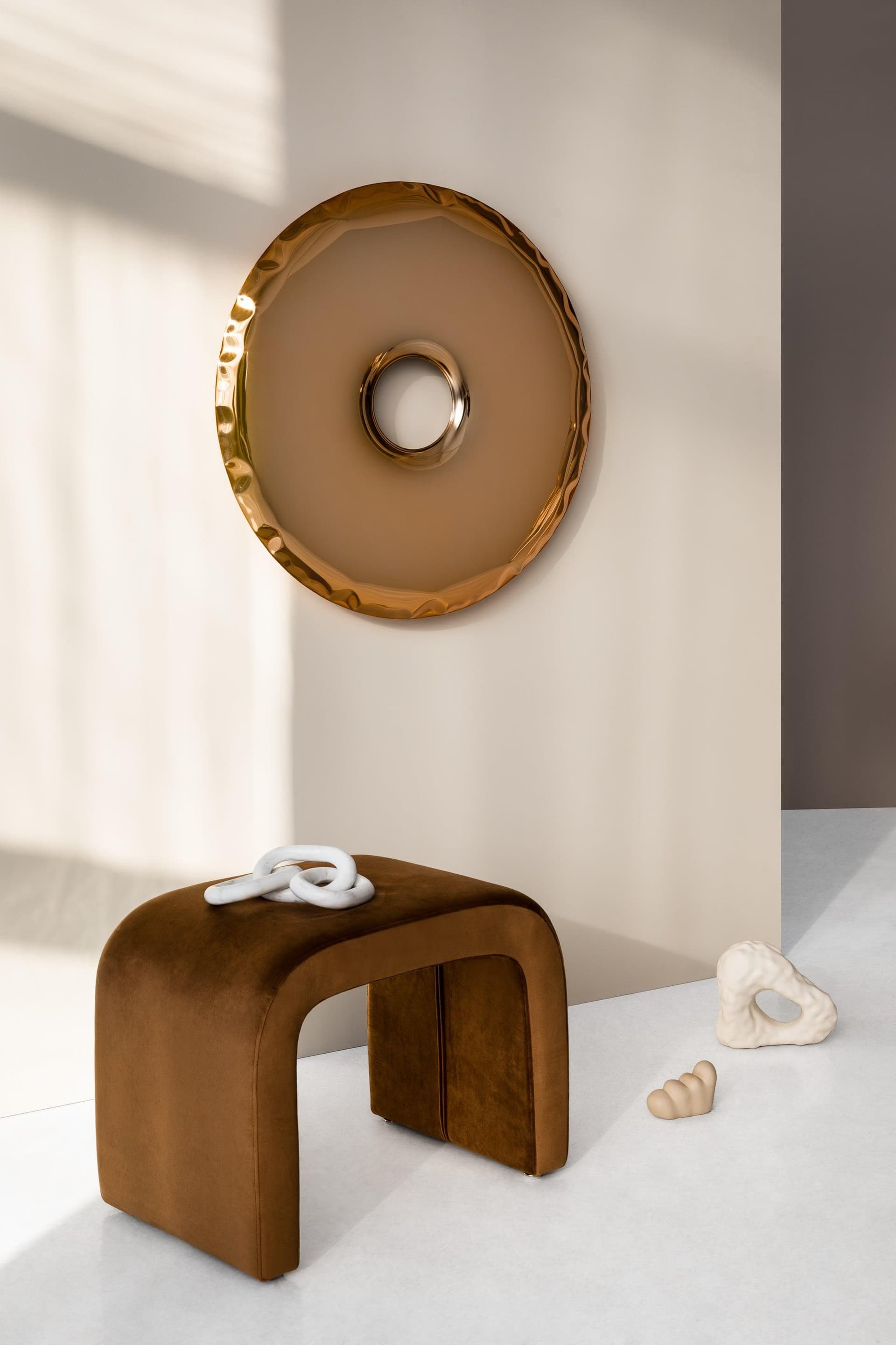 RONDO wall mirror golden 95 cm, Zieta Studio - 119830