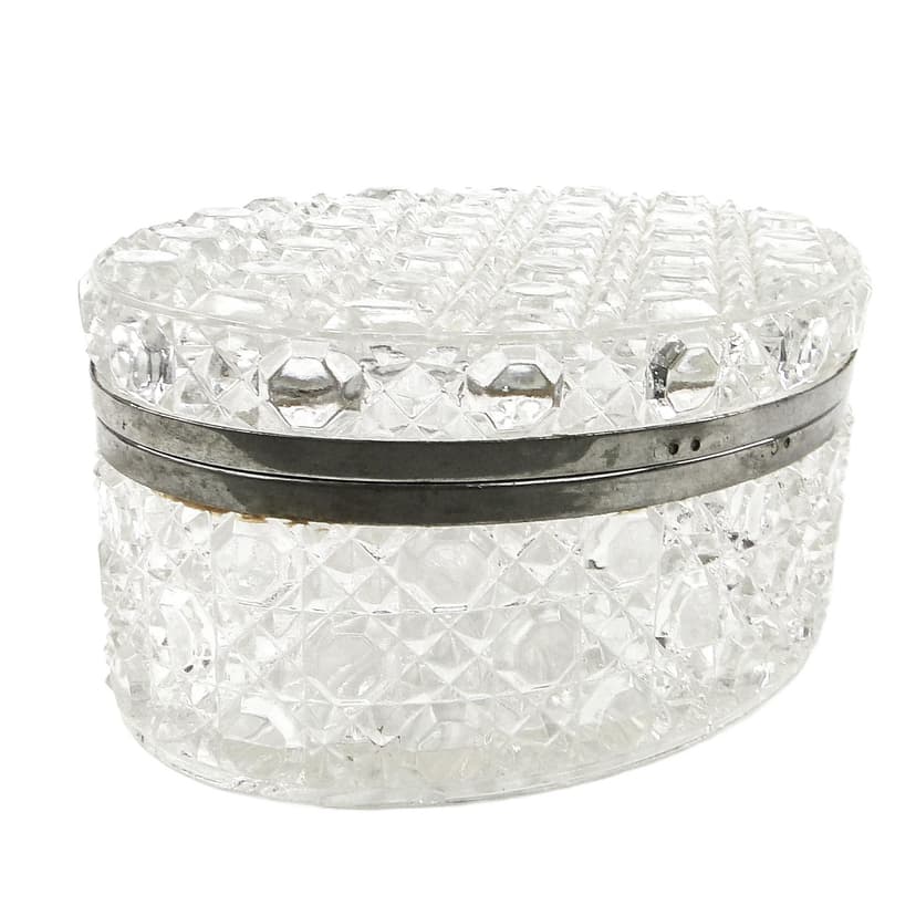 Bomboniera Art Deco, szkło, HSG Ząbkowice, Polska, lata 30.