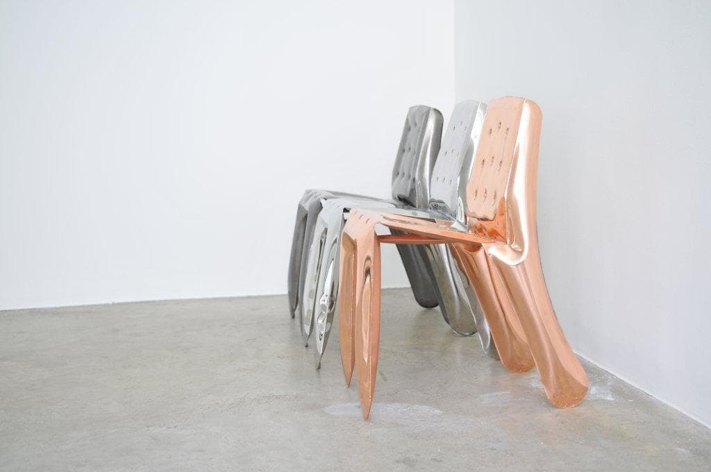 Chair CHIPPENSTEEL 1.0 steel, silver, Zieta Studio - 117814