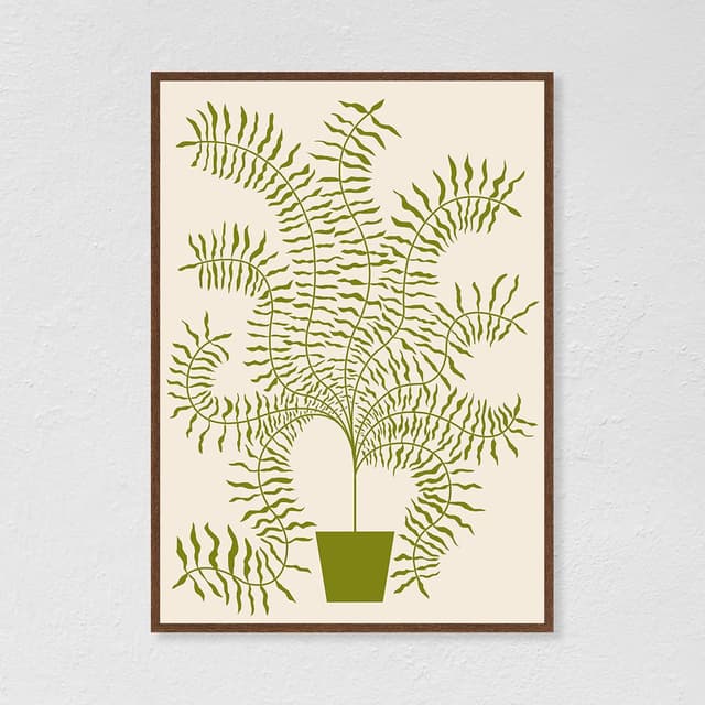 Plakat Paprotka 50x70 cm, aut. K. Jasińska, GRA-FIKA - WYMIARY