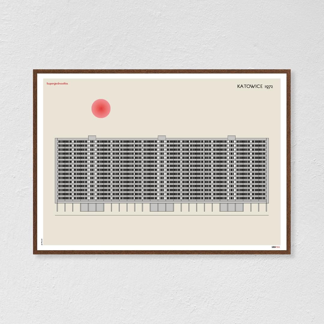 Plakat Superjednostka / Katowice 70x50 cm, aut. K. Jasińska, GRA-FIKA