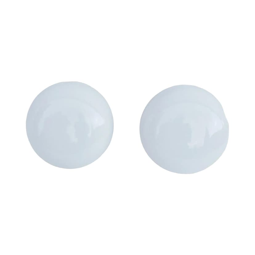 Para plafonów OTE-4, szkło białe, FOTON, Polska, lata 80.