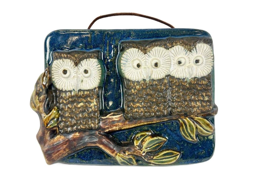 Wall Plaque, multicolor ceramic, Sweden, 1960s