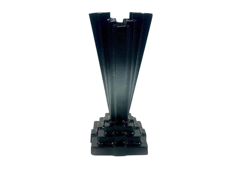 Wazon Art déco, Husqvarna, czarny, żeliwo, Szwecja, lata 30.