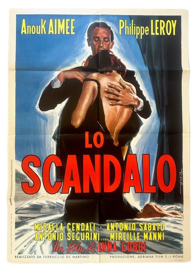 Movie Poster Lo Scandalo, 140x100 cm, multicolor paper, Italy, 1960s.