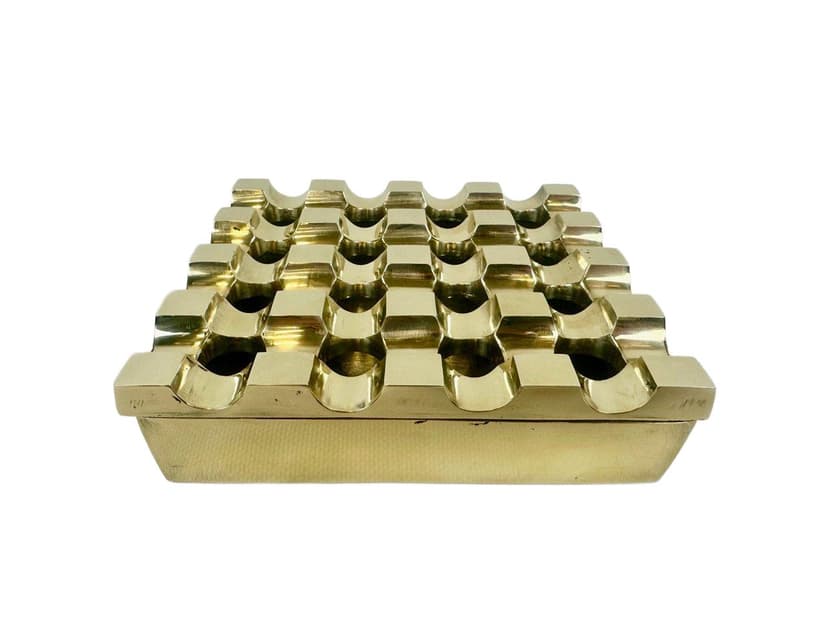 Popielniczka Ultima, złoty mosiądz, Szwecja, lata 60.