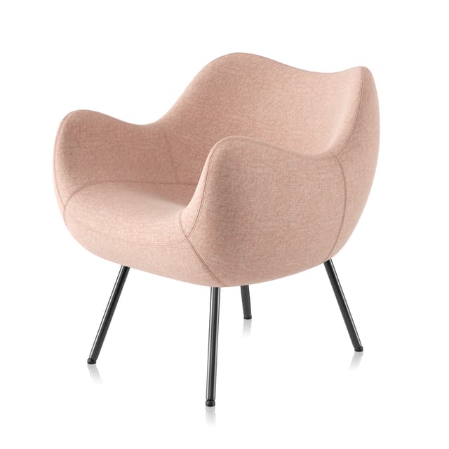 Fotel RM58 Soft Synergy jasny różowy, proj. R. Modzelewski, VZÓR - WYMIARY