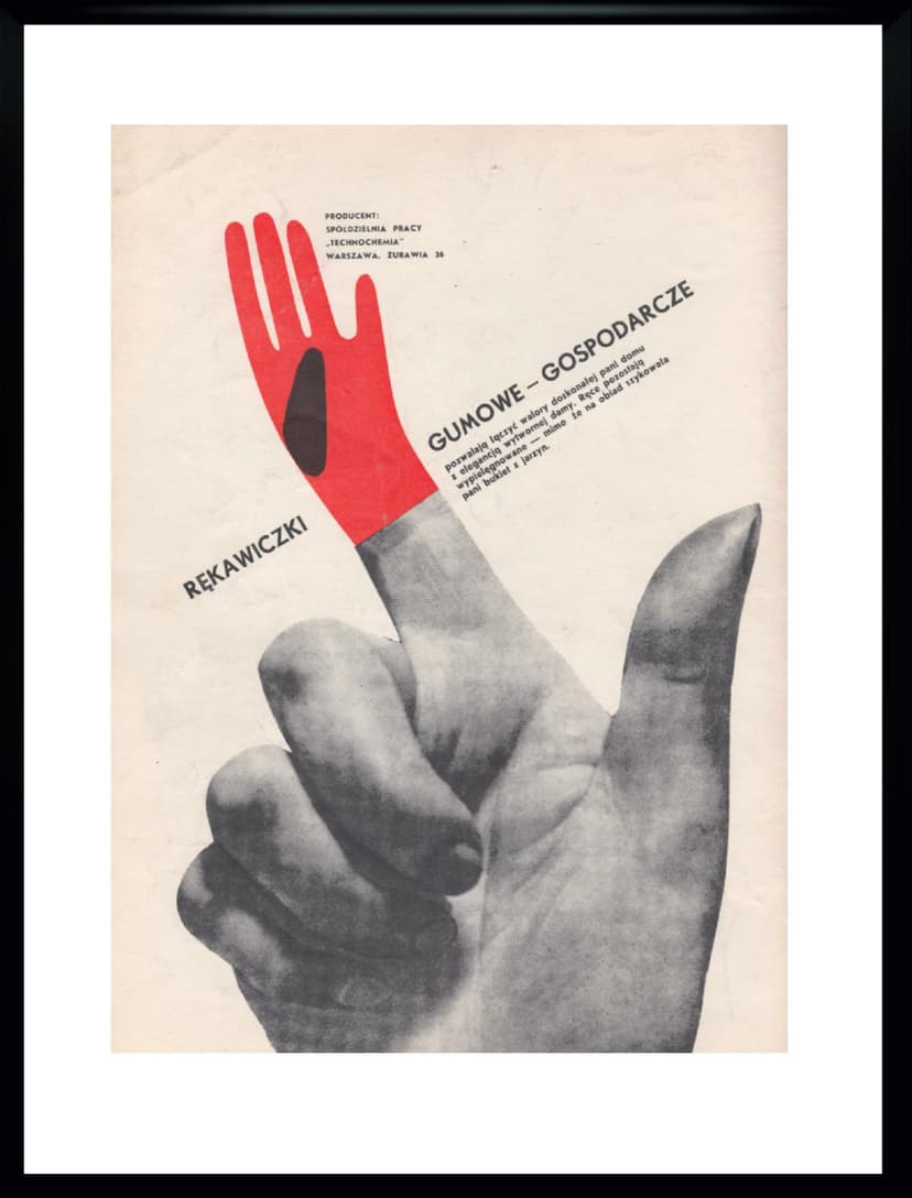 Poster, white paper, Poland, 1960s.