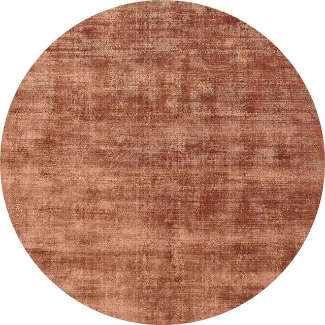 Dywan okrągły Desert Rust Round brązowy, tencel, 200x200 cm, Carpets & More - WYMIARY